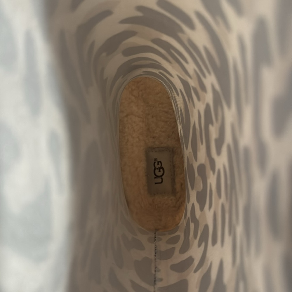 UGG Leopard Print Rain Boots in Brown and Black - Picture 11 of 12